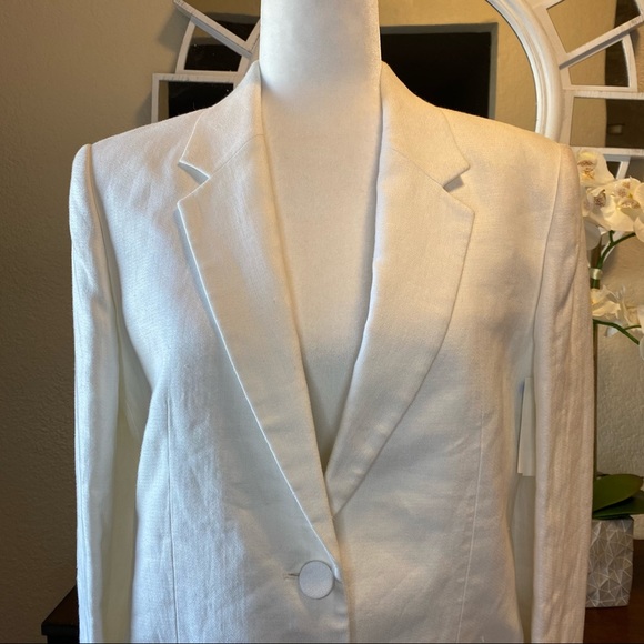 Helmut Lang Off-White Hemp and Cotton-blend Blazer - Picture 7 of 16